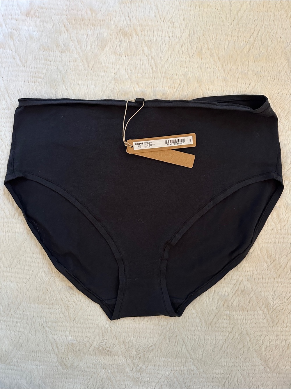 SKIMS Black Cotton Briefs - High Rise Comfort